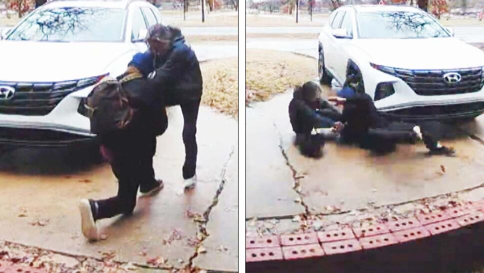 Christina Beyers fights off a suspected burglar