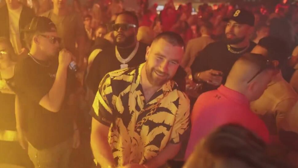 Travis Kelce Seen Partying in Las Vegas