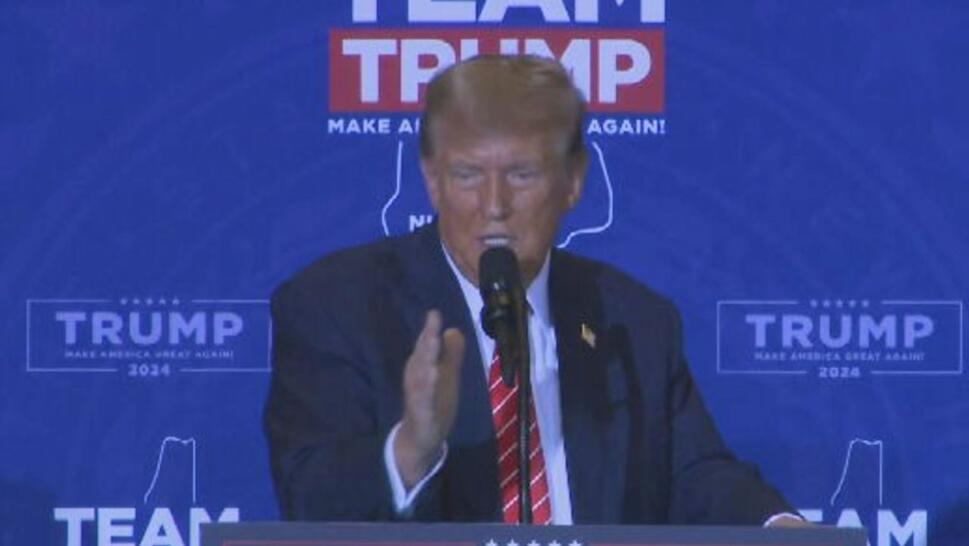 Donald Trump at podium