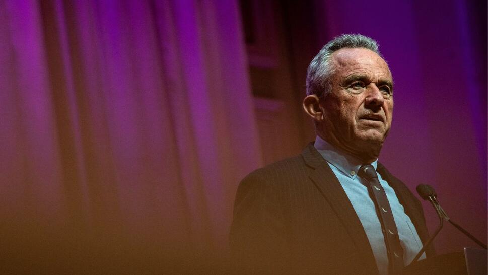 Independent presidential candidate Robert F. Kennedy Jr. speaks during a voter rally at St. Cecilia Music Center on February 10, 2024 in Grand Rapids, Michigan.